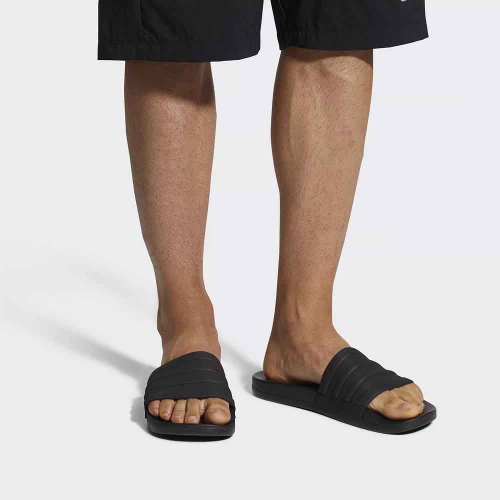 Adidas Adilette Cloudfoam Plus Mono Chanclas Negros Para Hombre (MX-27539)